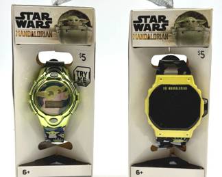 3045 - 2 Mandalorian Star Wars Disney Watches IOB