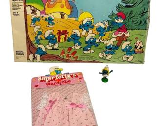3845 - Smurf Game, Smurfette's Wardrobe & Figure