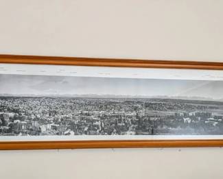 Large vintage panoramic photo of the Cascade Mountain Range