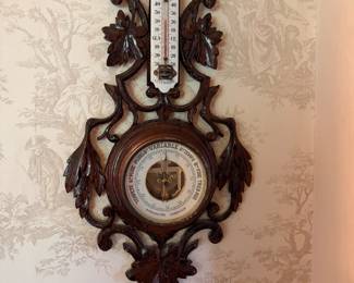East lake style or filagrees barometer & thermometer