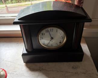 Wooden mantle clock
