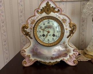 Porcelain clock... very nice condition