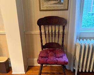 Chairs are clean & tight. Damask cushions are included if you want them.
