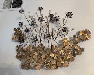 C Jere (Curtis Jere) 1970 Mid-Century Modern brutalist wall sculpture
