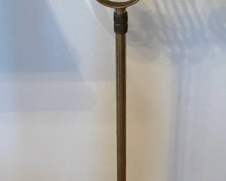 Vintage brass music stand, lyre-harp design