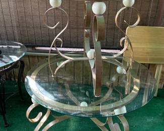 Glass top accent tables (various sizes)