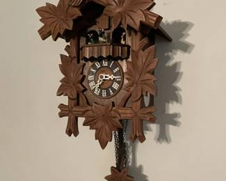 Hand-carved Black Forest cuckoo clock
