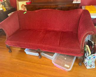 Comfy velour sofa