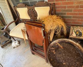 Loveseat has two matching chairs