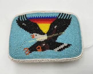 vintage beaded belt buckle