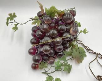MCM Lucite grapes cluster hanging lamp