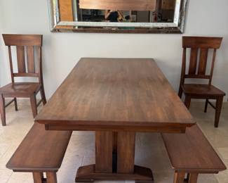 OK JUST THIS INSANE TABLE & BENCHES - ALL SO FAB!