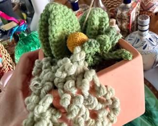 THIS IS A SOFT YARN CACTUS SCULPTURE - SO GOOD