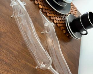 WAIT....GLASS OLIVE OIL &B VIN DISPENSERS P- GO LONG
