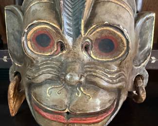 VINTAGE WOOD MONKEY MASK