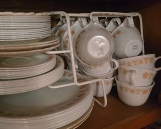 Corelle- we also have a lot of Fire King, and a little bit of Hazel Atlas, Anchor Hocking, Libbey Glass, and more