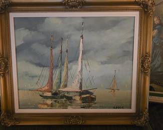 painted on canvas in a gorgeous frame