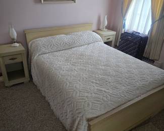 Full bedroom set and one of 7 chenille bedspreads throughout the home