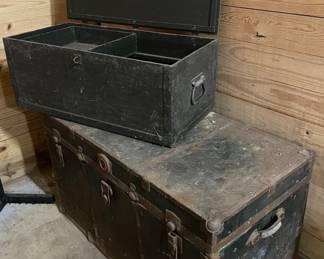 Foot locker and very large steamer trunk