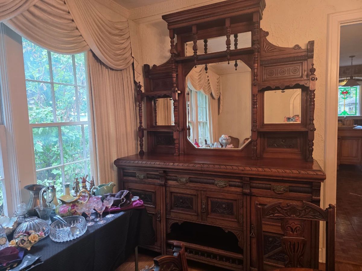 large antique Belgian Victorian era sideboard