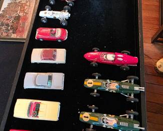 vintage slot HO slot cars, vintage 60's scale model racing cars