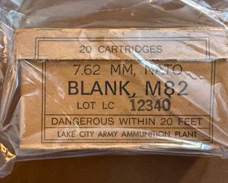 1 box 7.62 Blank rounds @ $15