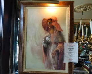 "A Southern Lady" Large Oil on Canvas Signed & Dated