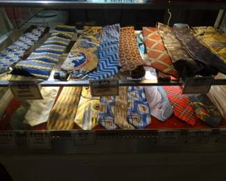 The Best & Biggest Designer Ties are In Display Case 1/2 Off Also!