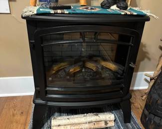 One of several electric fireplaces
