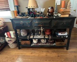 Wooden Buffet and decor