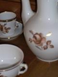 Royal Copenhagen Brown Roses Coffee Set detail
