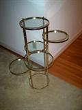 Brass & Glass 5 tier plant stand