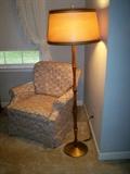 great 1960's reeded bamboo style floor lamp