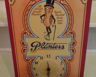 1970's Planters Mr. Peanut Wall Clock
