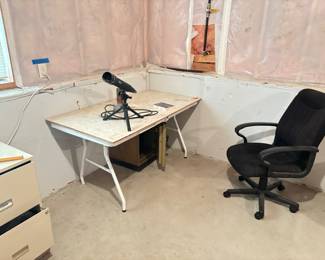 Desk Table and Telescope