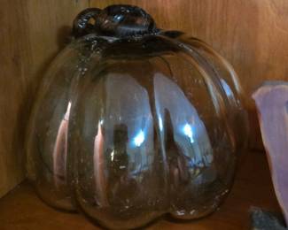 Hand-Blown Glass Pumpkin Decor