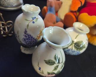 Princess House Vintage Garden Miniature Bud Vases