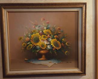 C. Benoît Floral Still Life Oil Painting