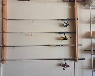 Collection of Four Assorted Fishing Rods and Reels