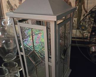 Decorative Iridescent Glass Lantern