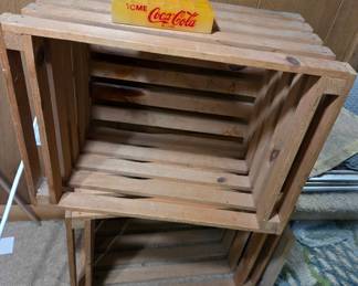 Vintage Coca-Cola Wooden Crate and Advertising Display Piece