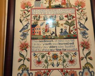 Vintage Reproduction Sampler Cross Stitch