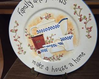 Family and Friends Make a House a Home Decorative Plate