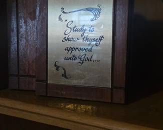 Vintage HOMCO Wood and Metal Bible Verse Wall Plaque