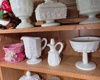 Vintage Westmoreland 'Paneled Grape' Milk Glass Collection