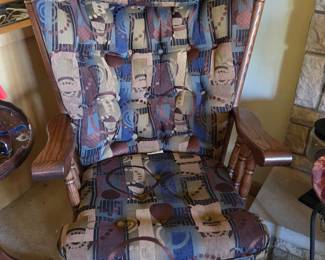 Traditional Oak Glider Rocker