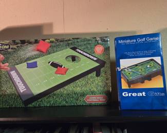 Game On! Football Corn Hole and Miniature Golf Game Set