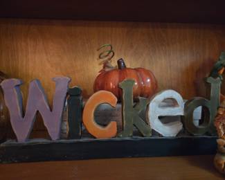Wicked Halloween Decorative Letter Sign