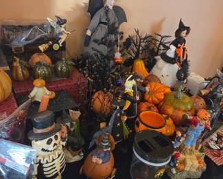 Assorted Halloween Decorative Figurine Collection
