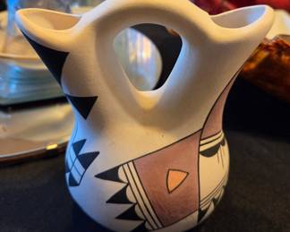 Southwestern Style Double-Spout Pottery Vessel